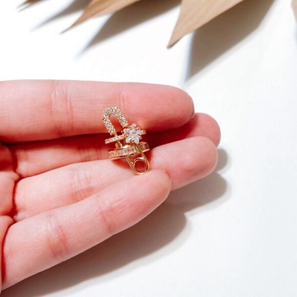 Saftey pink cuff earrings #268 - Picture 4 of 4